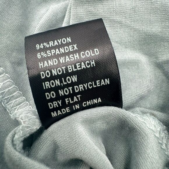 ALTAR'D STATE | Small‎ Blue Green Boho Crochet Trim Ruffle Pleated Peasant Tunic - Picture 6 of 8